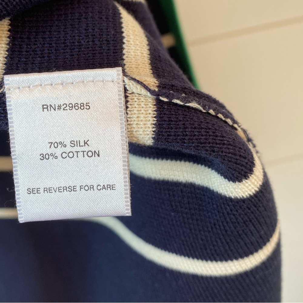 Pendleton Long Navy + While Striped With Green De… - image 8